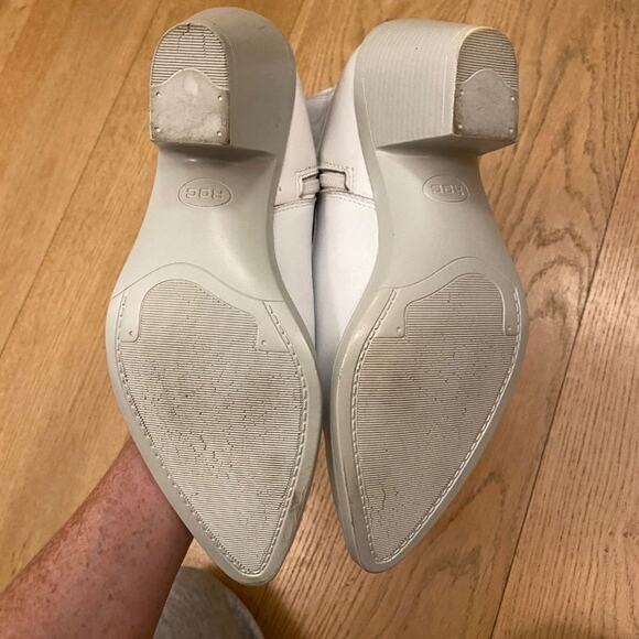 ROC Galveston High Western Boots in White Leather - Picture 3 of 11